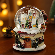 Christmas crystal ball Santa Claus music box snow music box gift snowflake snow girl girl boy
