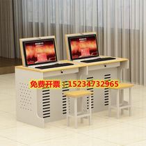 Steel custom flip table double flip desk desk computer room manufacturer screen multimedia