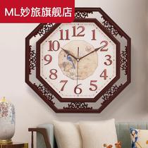 Living room fashion minimalist clock bedroom imitation ancient hanging clock modern new Chinese quartz clock silent clock fashion hanging watch