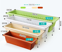 Balcony vegetable extra large rectangular plastic flowerpot flower pot thickened resin pot vegetable planting clearance