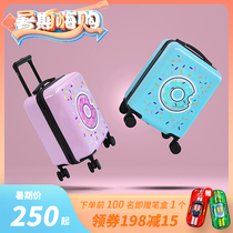 Bouncie childrens trolley suitcase Female cute unicorn Student can ride the baby travel universal wheel