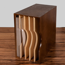 Vinyl record holder Classical nostalgic LP record storage rack Vinyl disc storage box Record storage collection box