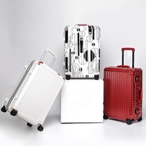 Luggage female Japanese trolley case universal wheel aluminum frame boarding case 20 password box leather box male suitcase 24 inch