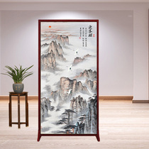 Chinese screen partition living room bedroom study door folding simple landscape home custom decoration mobile seat screen