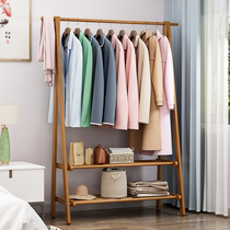 Hanging clothes rack floor bedroom simple coat rack wardrobe household clothes rod folding multifunctional household storage