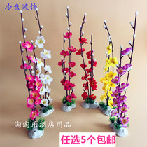 Hotel sashimi parquet Plum Blossom Creative Day material decorated with flower and grass Mood Pan Decorated With Small Hem