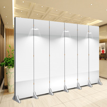 3D live with goods screen partition wall office front desk living room stereo simple modern mobile push-pull folding screen