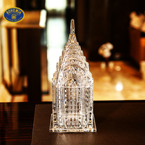 Czech BOHEMIA crystal glass candy jar storage jar home sugar jar room type decorative ornaments jewelry box