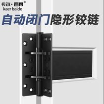 Invisible door hinge outside opening automatic closing hydraulic buffer self-closing concealed door concealed concealed hinge behind closed door