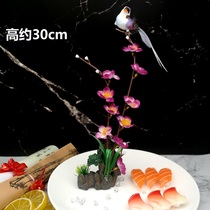 Vegetables set plate decoration flowers and plants artistic conception plate decoration creative Sabe platter embellishment small flower decoration cold dinner plate head plum blossom