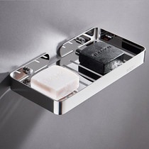 Soap box soap holder-free stainless steel wall-mounted wall drain rack bathroom soap box