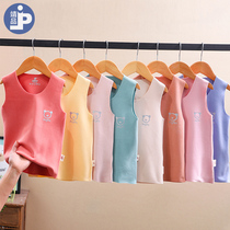 Childrens self-heating develvet New Inside wear base shirt boys and girls baby pinstripes solid color warm waistcoat shoulder