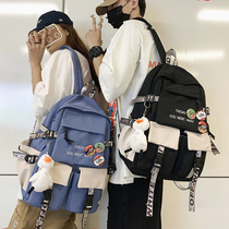 School bag male Korean version High school Harajuku ulzzang college student large capacity ins tide backpack Junior high school female backpack Moe
