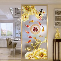 Customized art glass screen partition wall living room enter the door mask frost light transmittance process double-sided baufu iron art