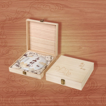 Solid wood vintage Puer tea cake box Fuding white tea packaging box Tea brick box Tea cake tea storage box Gift box customization