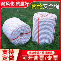 Outdoor safety rope steel wire core wear-resistant nylon rope aerial work rope exterior wall rope binding rope climbing rope safety rope