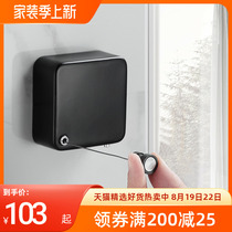 Invisible telescopic clothesline outdoor indoor free of punch and fixed buckle sunburn Quilt Balcony free from punching and clotheshorse