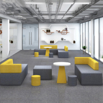 Modern simple office sofa coffee table combination leisure reception rest area special-shaped creative European sofa