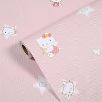 Wallpaper self-adhesive bedroom warm 10 m Girl room pink waterproof moisture-proof cartoon student dormitory wallpaper sticker