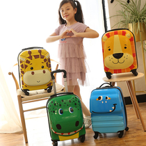 2021 new childrens female childrens trolley box childrens suitcase cartoon can sit and ride boy small tow box  