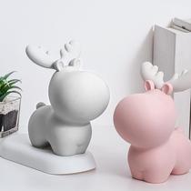 Creative cute candy color deer storage jar living room furniture table top wine cabinet decoration childrens bedroom arrangement ornaments