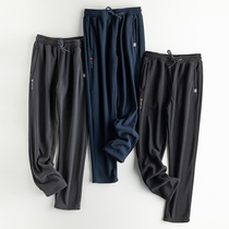 Fleece pants mens 2020 winter new outdoor sports loose wear-resistant and warm thick fleece drawstring trousers women