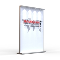 Office screen partition mobile image background LOGO wall entry porch stainless steel enterprise company front desk
