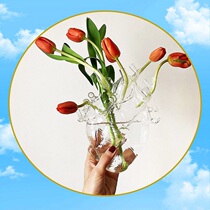 SELETTI Italian designer transparent heart vase glass heart creative transparent gift ornaments home furnishings