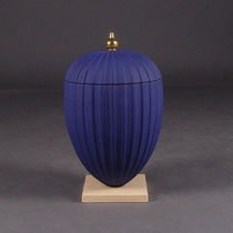 GERODI brand handmade ceramic storage can frosted purple decorative bottle desktop ornaments original artwork