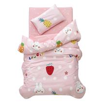 Crescent bed sheets are set in three kindergarten sheets for childrens pure cotton special students are covered by nap