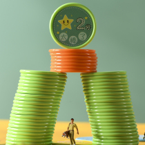 Children and primary school students learn bonus points coin customized learning coin small gold coin plastic wafer training institution reward card