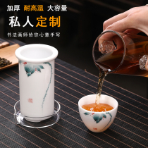 Black tea Puer special bubble teapot thick glass ceramic filter small green citrus flower tea brewer drink tea set