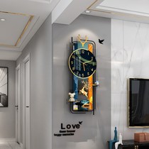 Nordic modern art decorative clock wall clock living room home wall fashion light luxury modern simple personality creativity