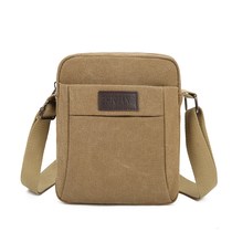 Mens bag shoulder bag backpack shoulder bag mens bag Korean leisure canvas bag travel business Cross bag small bag