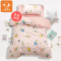 Pure cotton kindergarten quilt three-piece set Six-piece set of childrens bedding Baby napping into the garden special baby bedding winter