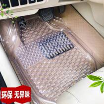 Environmentally friendly and transparent waterproof anti-slip silicone car footbed latex cushion monolithic ground mat PVC plastic footbed