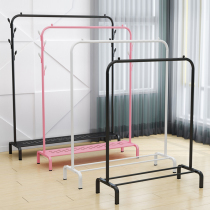 Drying rack simple single pole indoor storage cold drying clothes coat rack folding home floor hanging hanger bedroom