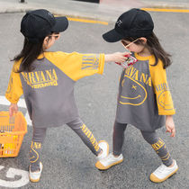 Girls spring suit 3-year-old baby 2 Sports 1 childrens clothes small and medium-sized girl Autumn fashionable two-piece set