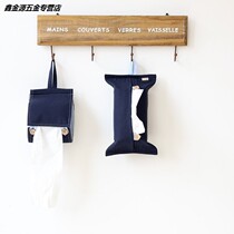Cotton fabric paper towel bag roll paper tube creative hanging bedroom solid color household car tissue box