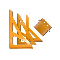 Wood wood ruler Triangle ruler scriber with scale Double-sided linear measuring ruler Ruler Multi-function plate cutter ruler