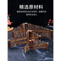 Sashimi setting plate decoration flower artistic conception dish decoration bamboo silk fence bamboo fence cold vegetable sushi decoration