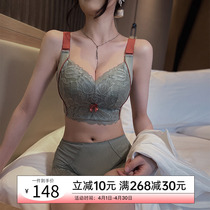 Latex Adjustment Type Underwear Female large breasted chest large size Breast Size Thin section Side collecting Breast Anti Sagging Without Steel Ring Bra Hood