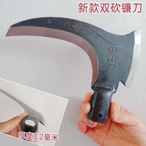 Tire cutting sickle sickle stainless steel mowing sickle multi-function long rod telescopic sickle new back with sawtooth