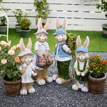 Rabbit animal flowerpot balcony garden decoration creative personality courtyard landscape layout outdoor ornaments cartoon gardening