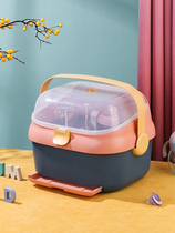 Baby bottle storage box multifunctional drain rack newborn baby bottle rack drying rack storage box dust cover