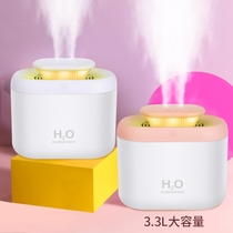 Double nozzle humidifier home silent bedroom usb large capacity pregnant woman baby purification office desktop dormitory student bedside small mini female portable air large spray humidifier
