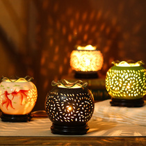 Ceramic aroma lamp plug-in dimming essential oil furnace nightlight goldfish aroma furnace is not afraid of dry burning essential oil bulb