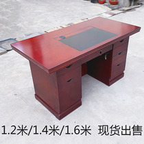 1 2 meters 1 4 meters 1 6 meters single with drawer solid wood computer desk with lock main desk doctor teacher desk