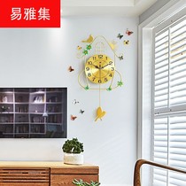 2021 New Home practical wrought iron wall clock living room electronic clock quartz clock clock clock clock