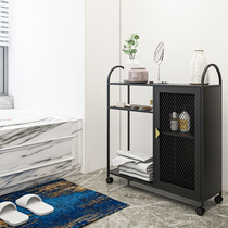 Bathroom shelf floor trolley wrought iron multi-storey toilet split removable balcony storage rack storage rack